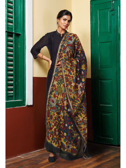 Unnati Silks - Women Yellow Floral Dupatta