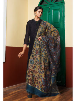 Unnati Silks - Women Yellow Floral Dupatta