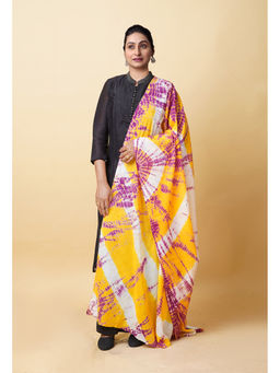 Unnati Silks - Women Yellow Tie and Dye Dupatta