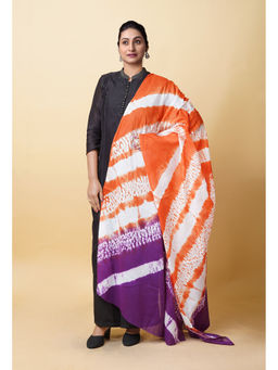Unnati Silks - Women Orange Tie and Dye Dupatta