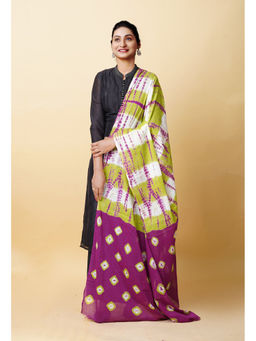 Unnati Silks - Women Green Tie and Dye Dupatta