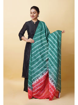 Unnati Silks - Women Aqua Tie and Dye Dupatta