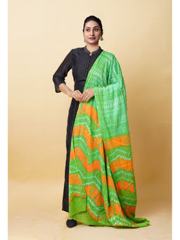 Unnati Silks - Women Green Tie and Dye Dupatta