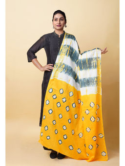 Unnati Silks - Women Yellow Tie and Dye Dupatta