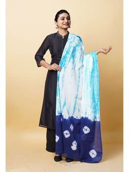Unnati Silks - Women White Tie and Dye Dupatta