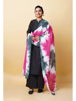 Unnati Silks - Women Pink Tie and Dye Dupatta