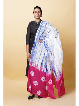 Unnati Silks - Women White Tie and Dye Dupatta