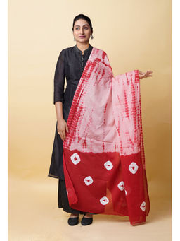 Unnati Silks - Women Pink Tie and Dye Dupatta