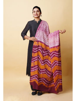 Unnati Silks - Women Maroon Tie and Dye Dupatta
