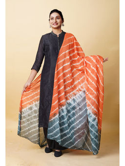 Unnati Silks - Women Orange Tie and Dye Dupatta