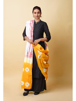 Unnati Silks - Women White Tie and Dye Dupatta