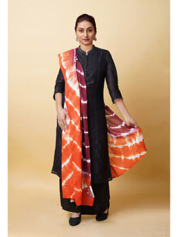 Unnati Silks - Women Maroon Tie and Dye Dupatta
