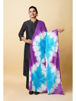 Unnati Silks - Women Blue Tie and Dye Dupatta