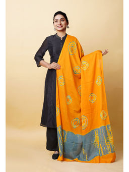 Unnati Silks - Women Yellow Tie and Dye Dupatta