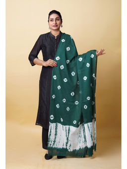 Unnati Silks - Women Green Tie and Dye Dupatta