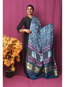 Unnati Silks - Women Blue Printed Dupatta