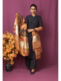 Unnati Silks - Women Brown Printed Dupatta