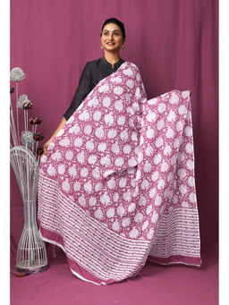 Unnati Silks - Women Purple Floral Dupatta