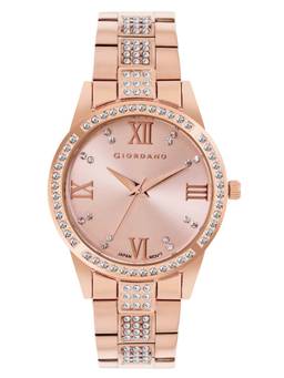 Giordano - Women Round Dial Rose Gold Strap Analog Wrist Watch GZ-60066-33 (M)