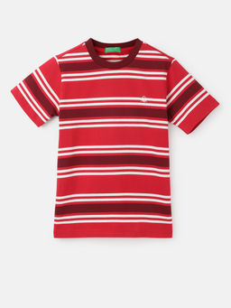 United Colors of Benetton - Regular Fit Round Neck Striped T-Shirt