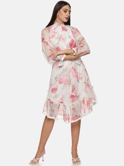IS.U - Floral High-low Lace Dress