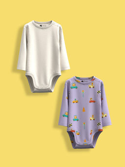 Orange Sugar - Multi-Color Full Sleeves Bodysuit (Pack of 2)