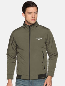 SHOWOFF - Men's Casual Olive Solid Jacket