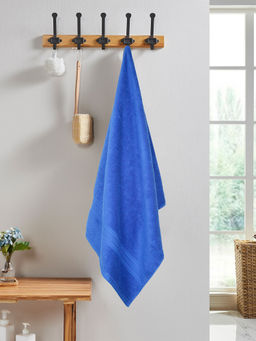 MYTRIDENT - Blue Solid Cotton Classic Towel