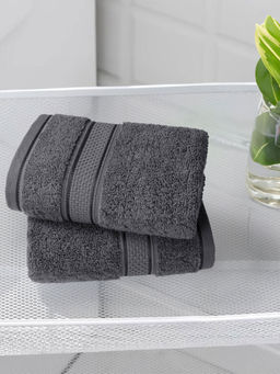 MYTRIDENT - Indulgence Grey Hand Towels (Pack Of 2)