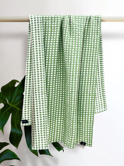 Nautica - Green Designer Waffle Cotton Towel