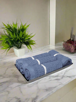 BIANCA - Grey Extra Plush Turkish Terry Towels (Pack Of 4)