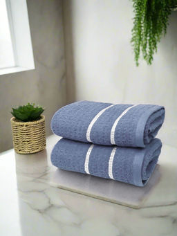 BIANCA - Grey Extra Plush Turkish Terry Towels (Pack Of 2)