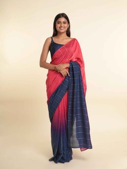Suta - Red Embellished Liva Saree
