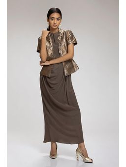 CHHAYA MEHROTRA - Jasper Grey Jacket with Gown Dress