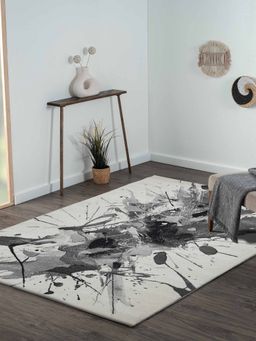 OBSESSIONS - Polypropylene Abstract Carpet, Grey