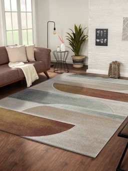 OBSESSIONS - Rust and Beige Abstract Carpet