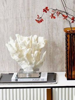 Smokey Cocktail - White Abstract Table Sculpture