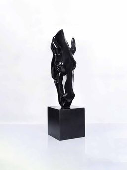Smokey Cocktail - Black Luxury Horse Face Handmade Sculpture