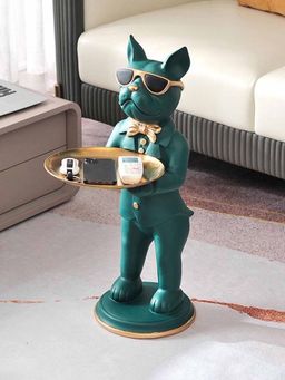 Smokey Cocktail - Green Mr. Funky Sculpture with Tray