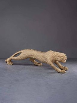 Smokey Cocktail - Gold Glam Leopard Handmade Sculpture