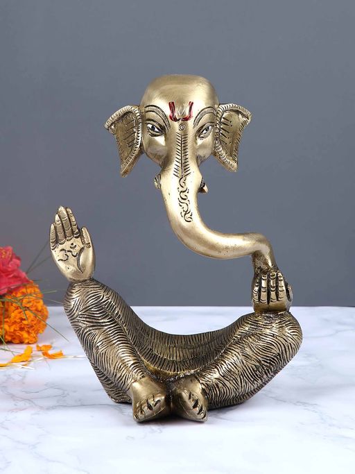 AAPNO RAJASTHAN Brass Ganesha Sculpture