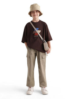 RARE ONES - Boys Beige Cotton Blend Trouser