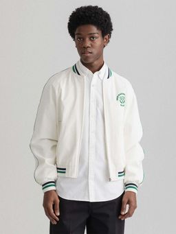 GANT - Men White Solid Regular Fit Jacket