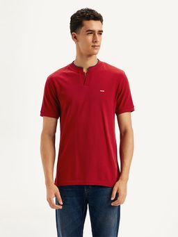 Levi's - Red Mens Solid Slim Fit T-Shirt