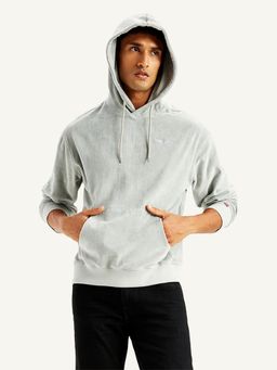 Levi's - Mens Solid Light-Grey Hoodie