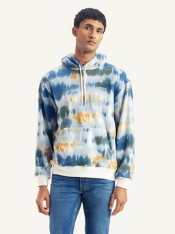 Levi's - Mens Tie-Dye Light-Blue Hoodie