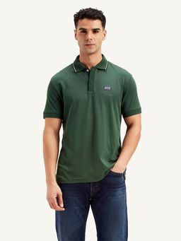 Levi's - Green Mens Solid Slim Fit Polo T-Shirt