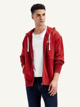 Levi's - Mens Solid Red Hoodie