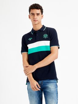 Levi's - Black Mens Colorblock Slim Fit Polo T-Shirt