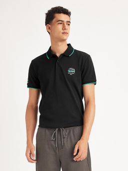 Levi's - Black Mens Solid Slim Fit Polo T-Shirt